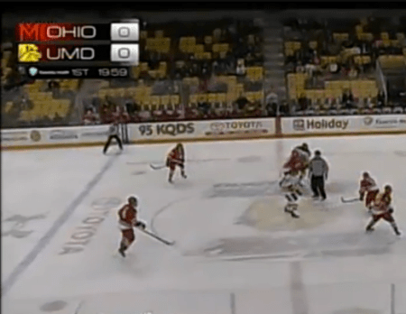 Apparently, the Bobcats of Ohio University were UMD's opponent in front of dozens of fans last night at Amsoil Arena.