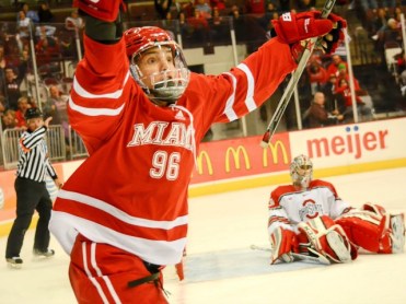 Miami is hoping to see a lot of this from its prized freshman, Jack Roslovic (Cathy Lachmann)