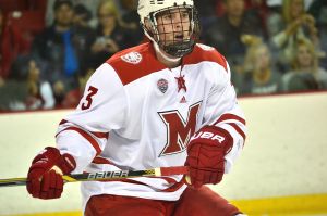 Miami defenseman Colin Sullivan (photo by Cathy Lachmann).